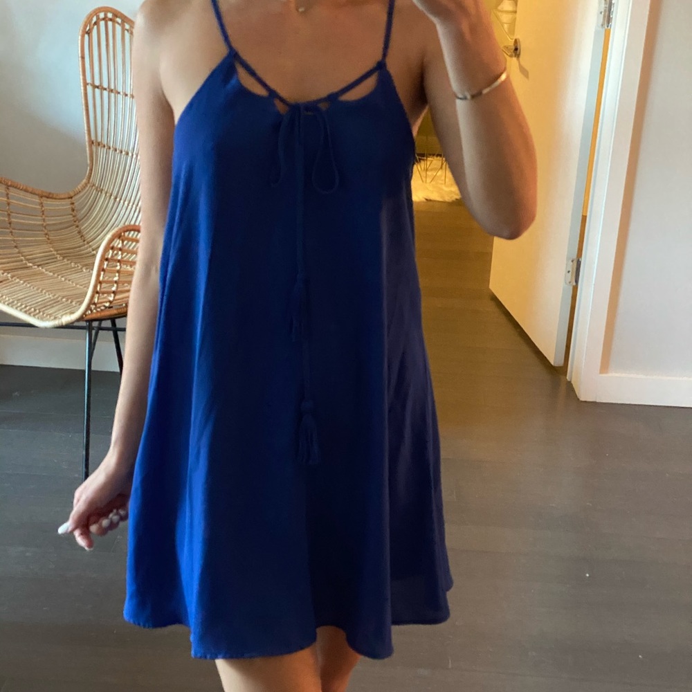 Blue mini dress